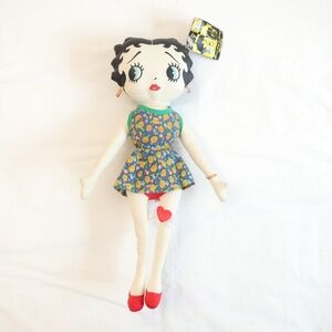 Vintage 90s Betty Boop "Peace Lovin' Betty" Soft Plush Doll